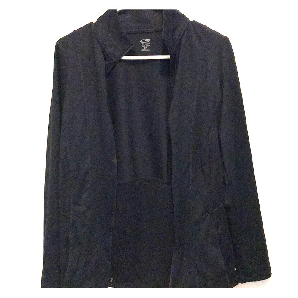 Black athletic zip up jacket